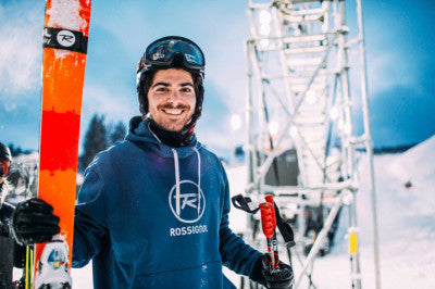 Benoit Valentin, one of the French freestyle halfpipe skiing specialists