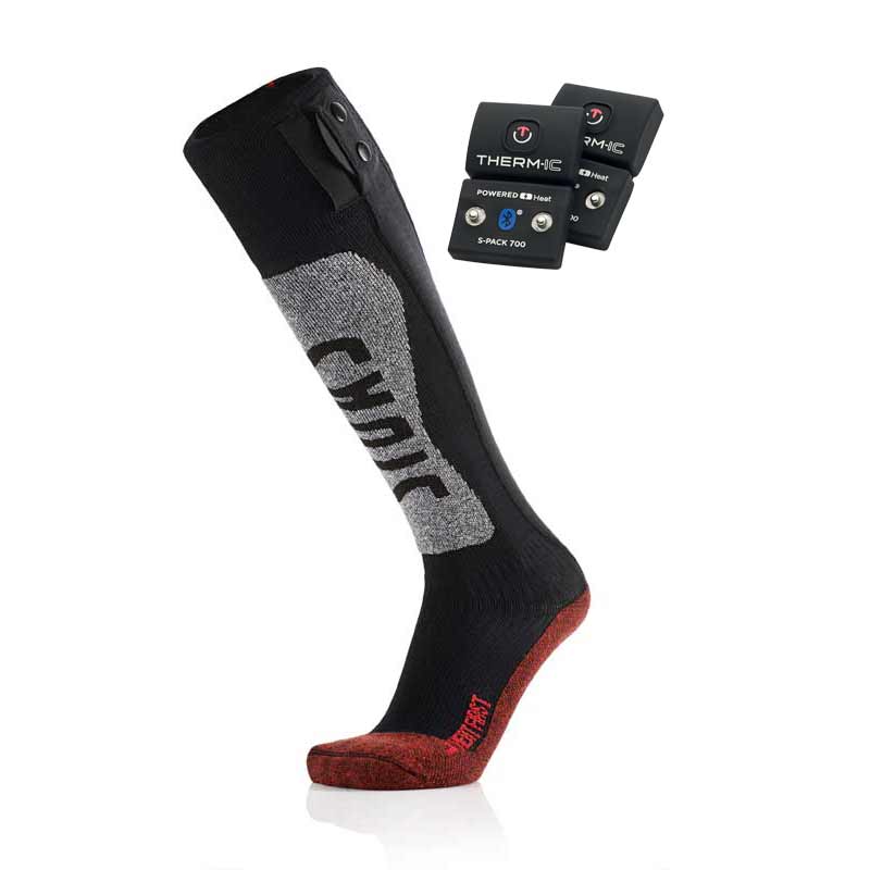 Lot chaussettes chauffantes Ski Heat First + batteries S-Pack 700B