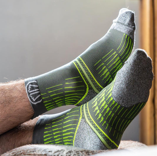 Running socks - Run Anatomic Comfort Ankle unisex green/yellow