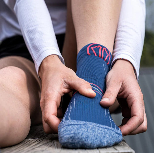 Running socks - Run Anatomic Comfort Ankle women blue/pink