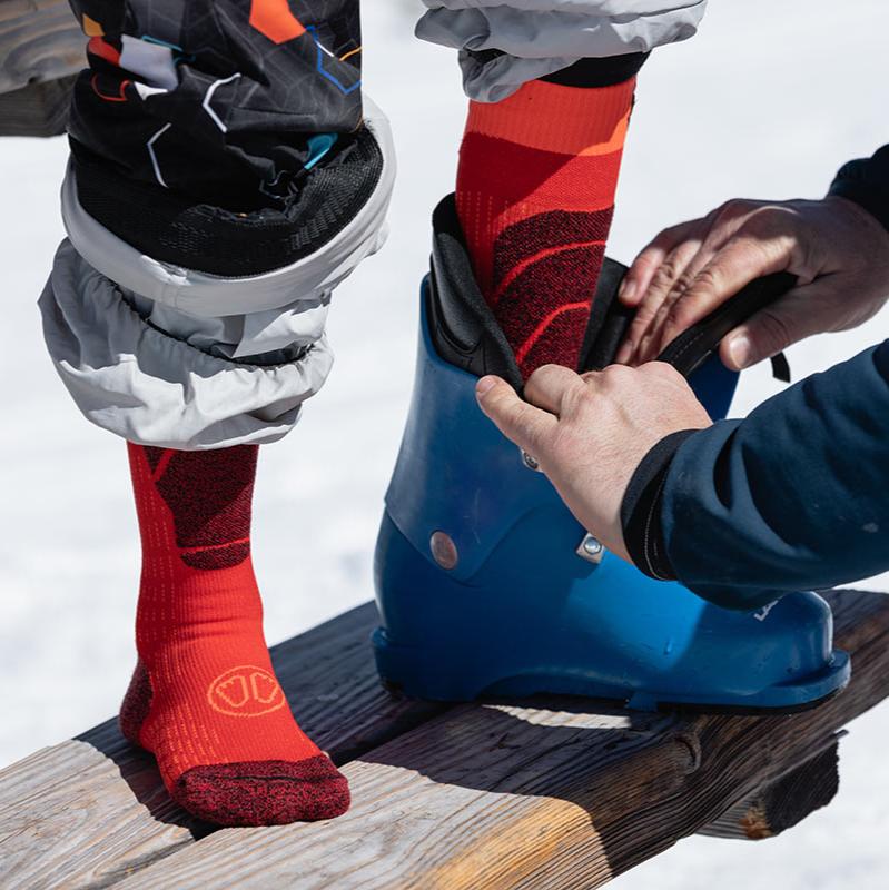 Chaussettes de ski - Ski Merino Junior rouge/doré