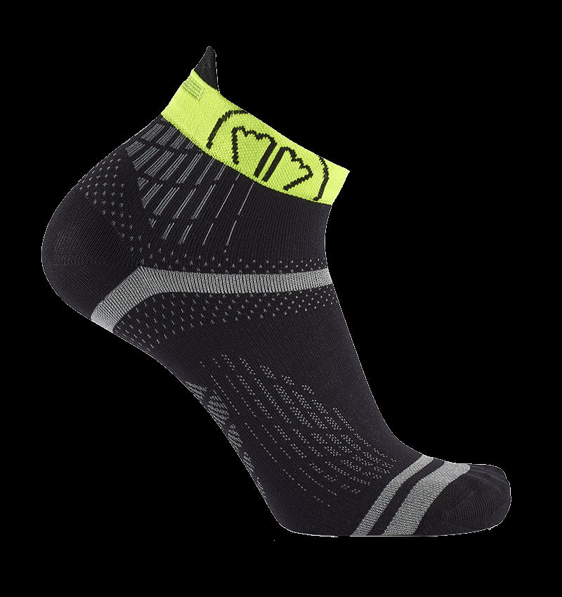 Run Feel socks + Ultralight Run Calf sleeves black/yellow