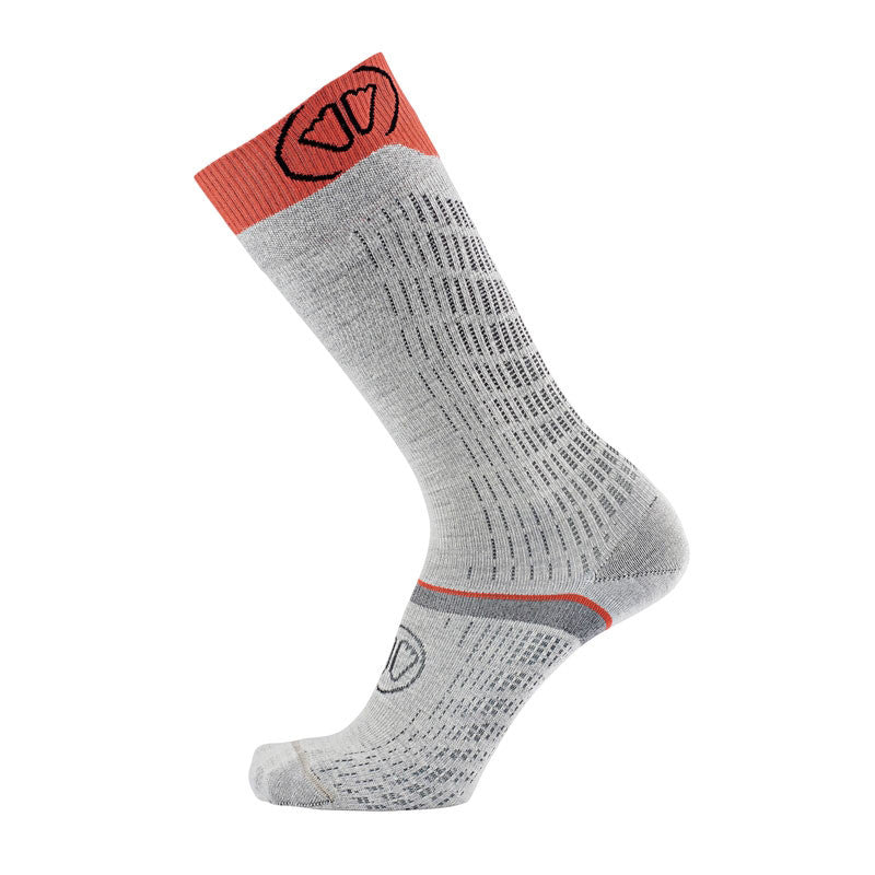 SKI MERINO PERFORMANCE GREY/CORAL WOMEN