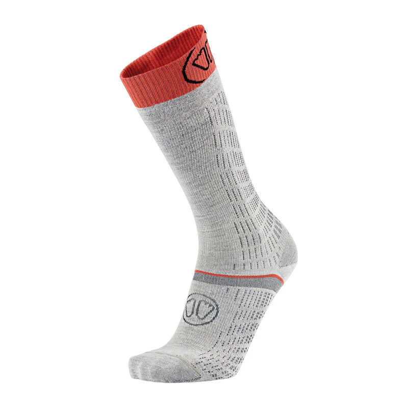 SKI MERINO PERFORMANCE GREY/CORAL WOMEN